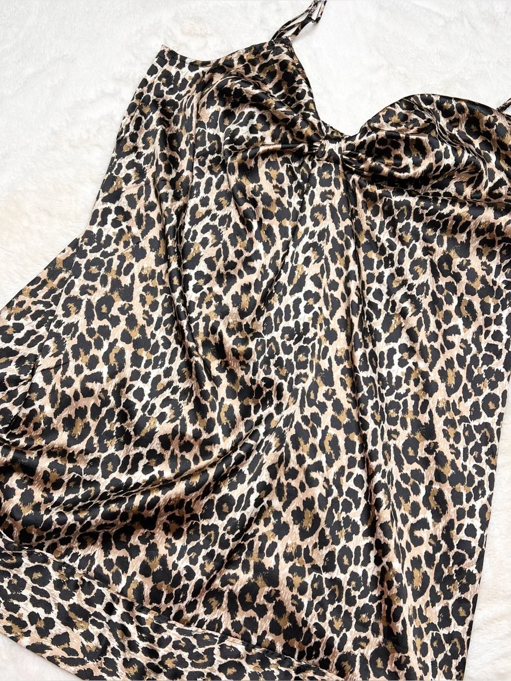 Victoria’s Secret Vintage Y2K Leopard Satin Slip 2000s - Picture 5 of 7